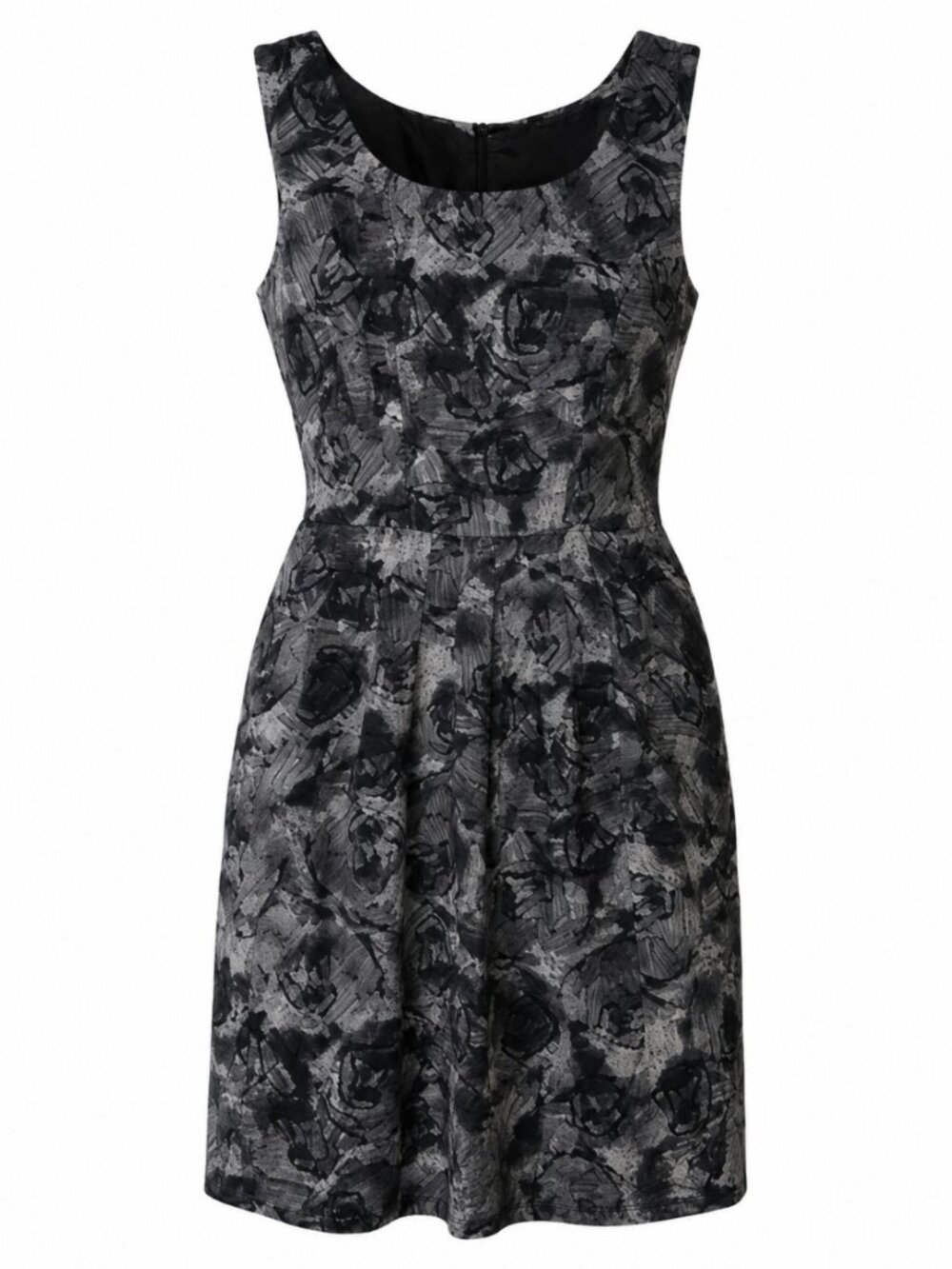 Banana Republic Silk Wool Abstract Fit Flare Dress Women's 10